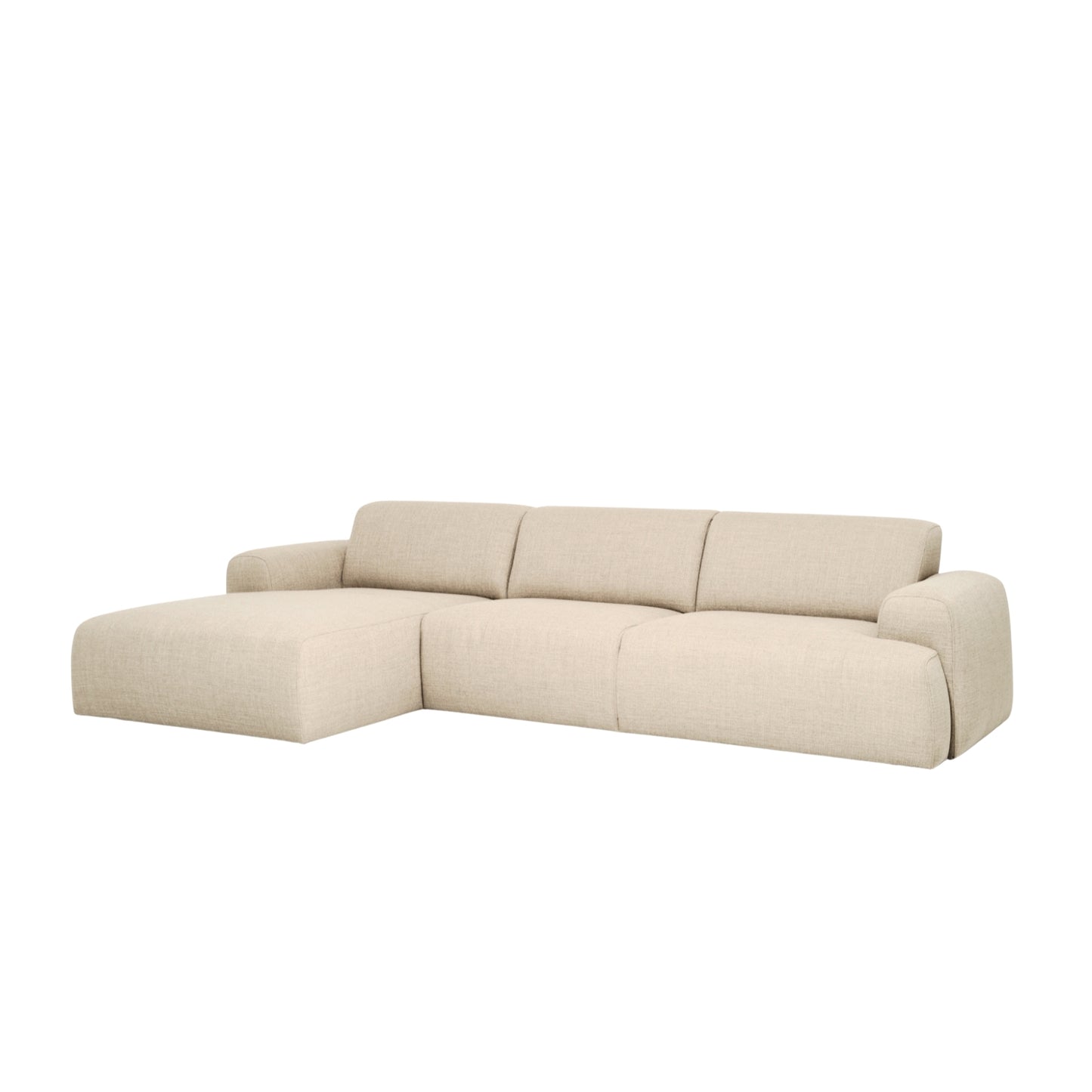 Kanto 2-Piece Chaise Sectional 102" Light Beige