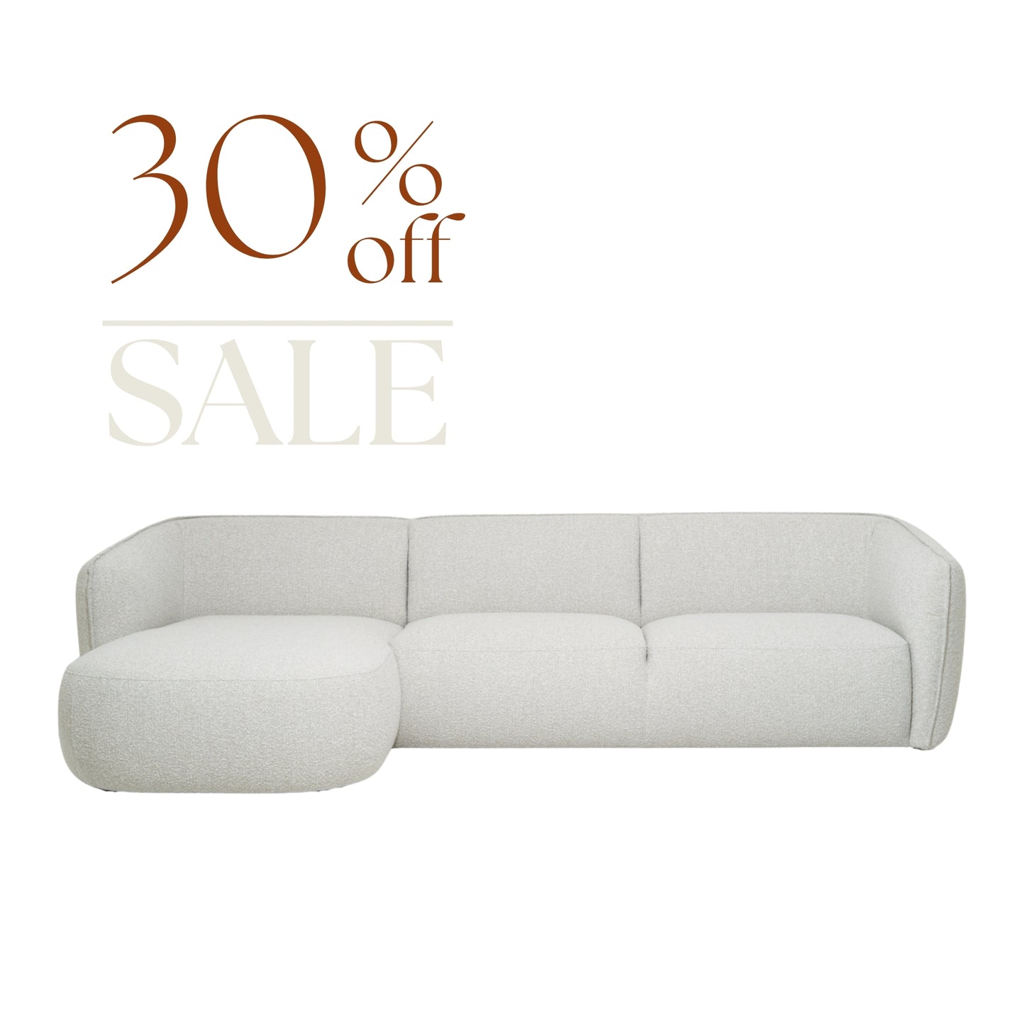 Loures 2-Piece Sectional 110" Voluminous Soft Fabric