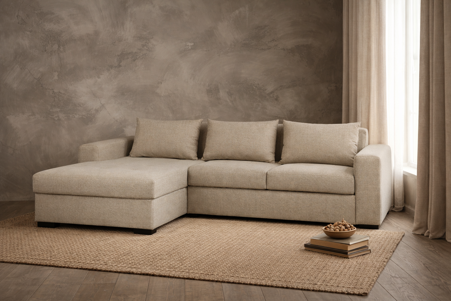 OTELLO Sleeper Sectional Khaki
