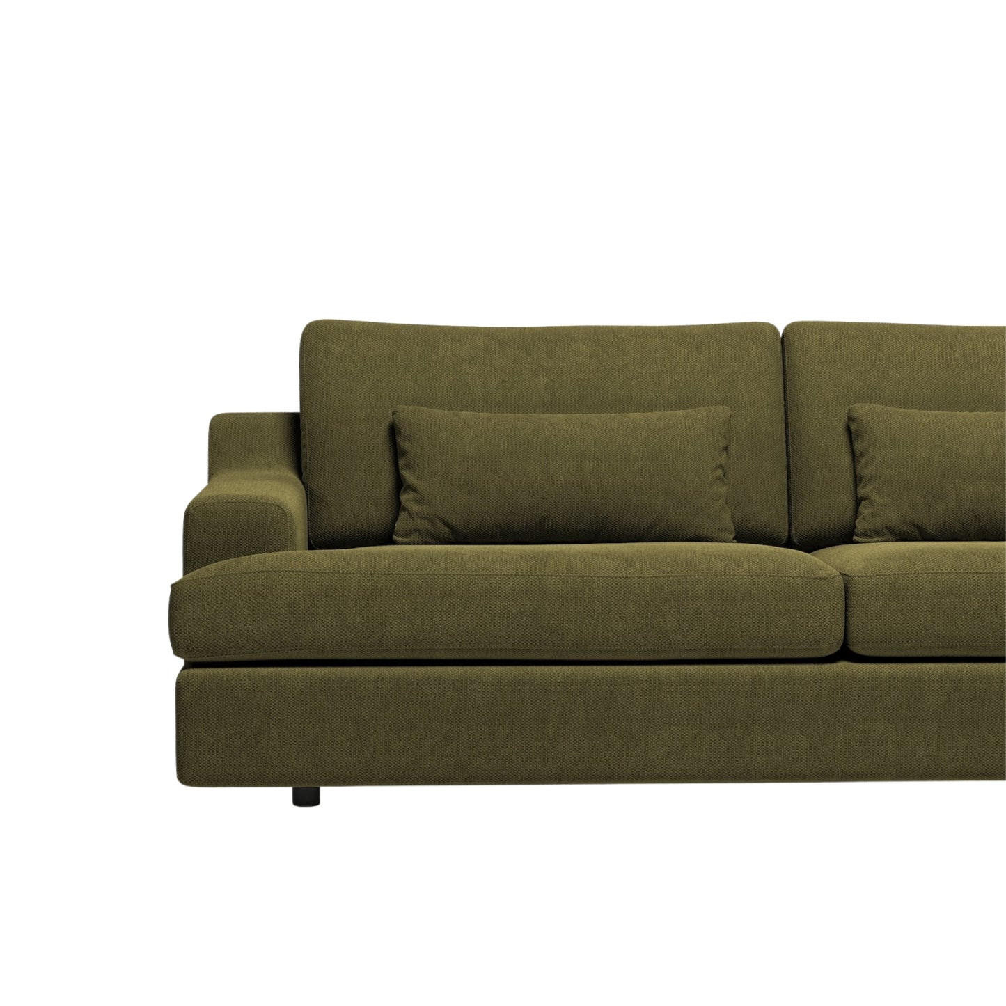 Roma Sofa 85" Turtle Green Voluminous Fabric