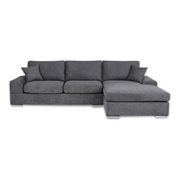 Minimalistic Sleeper Sectional 97" - Veda Anthracite