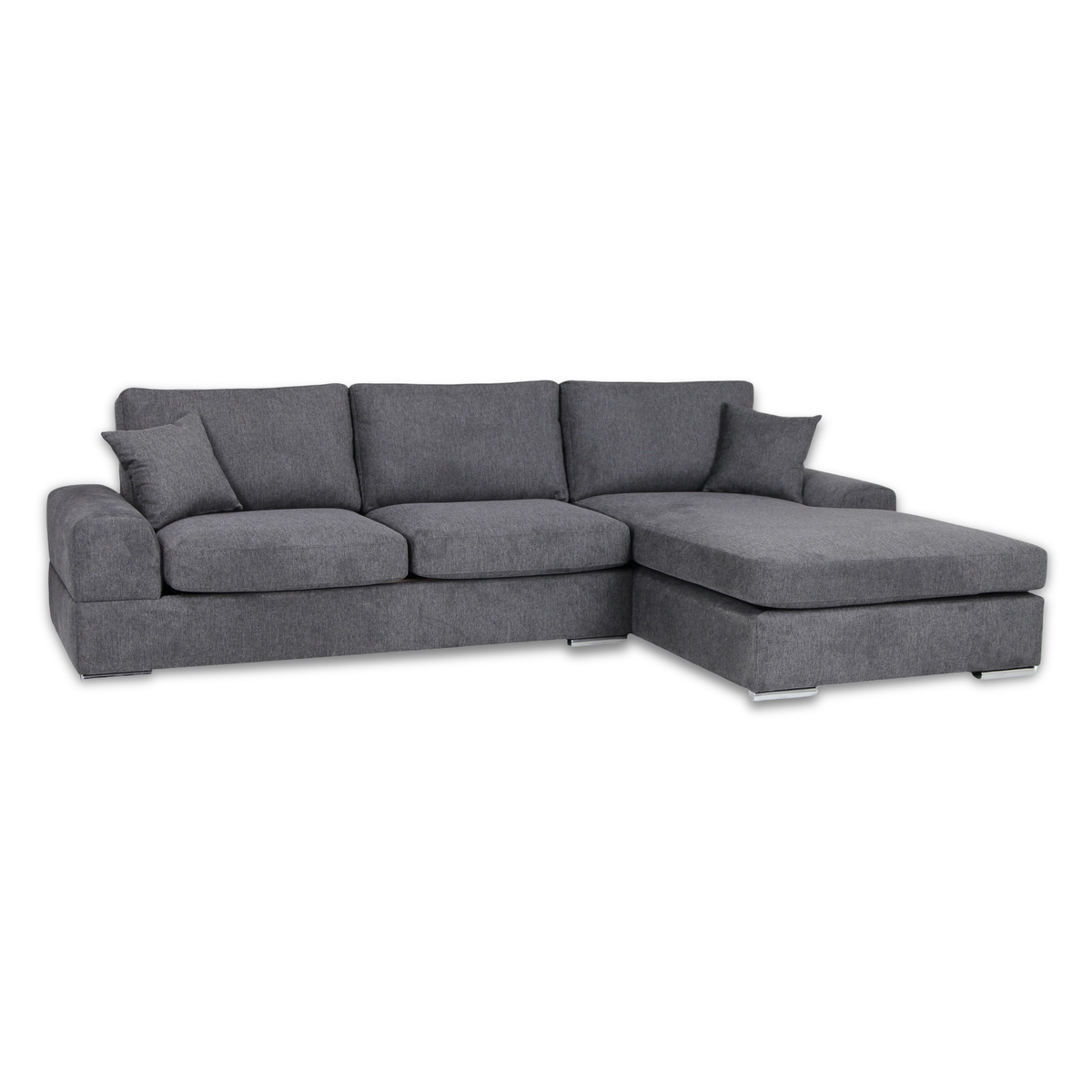 Minimalistic Sleeper Sectional 97" - Veda Anthracite