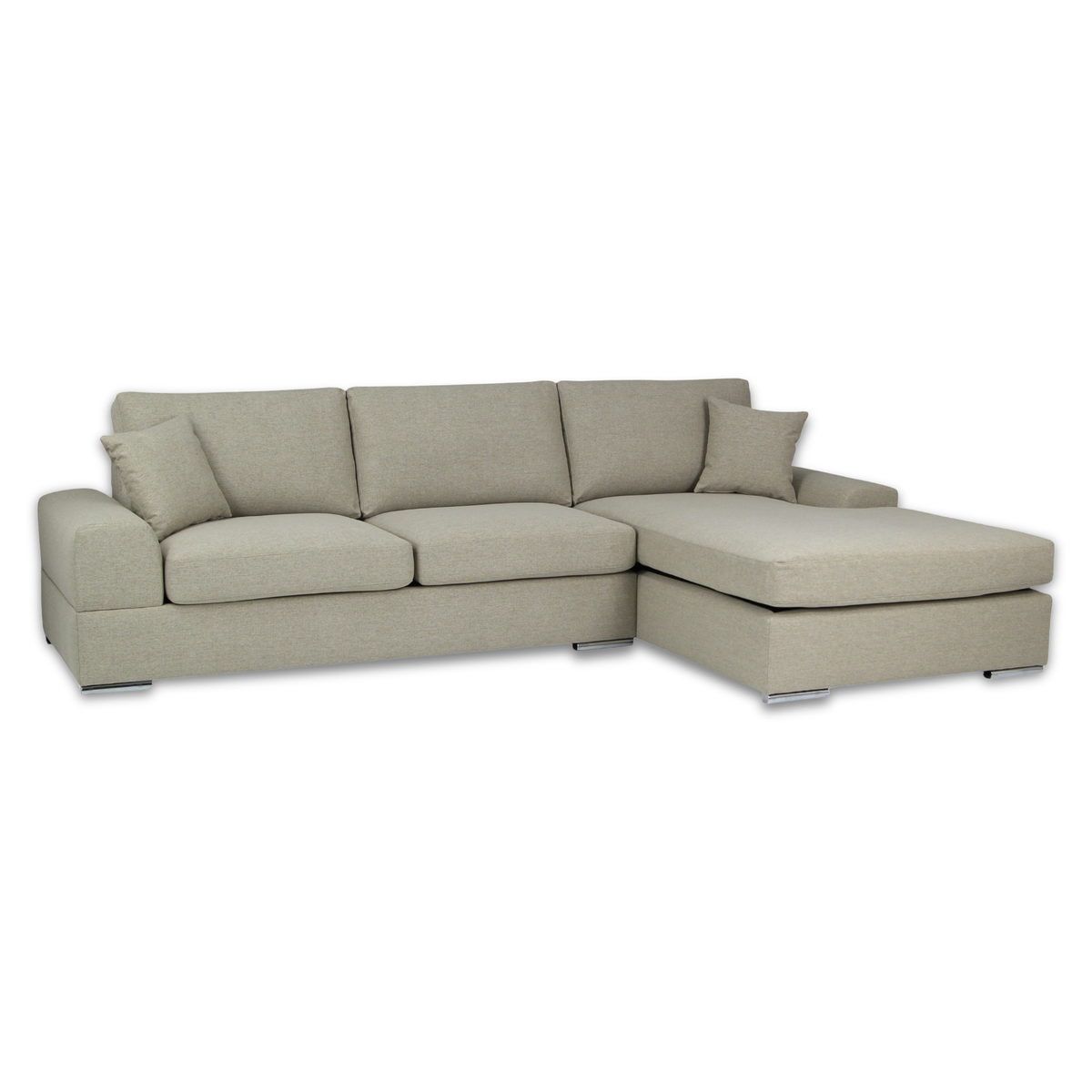 Minimalistic Sleeper Sectional 97" - Veda Khaki
