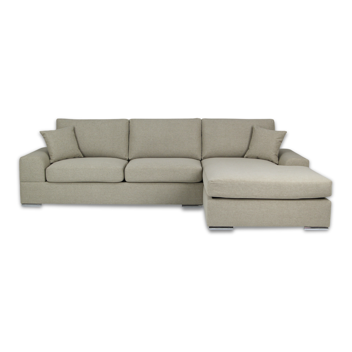 Minimalistic Sleeper Sectional 97" - Veda Khaki