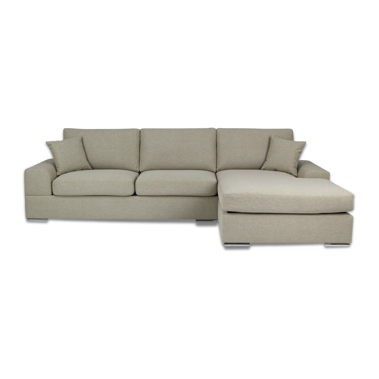 Veda Chaise Sleeper Sofa 121" Khaki
