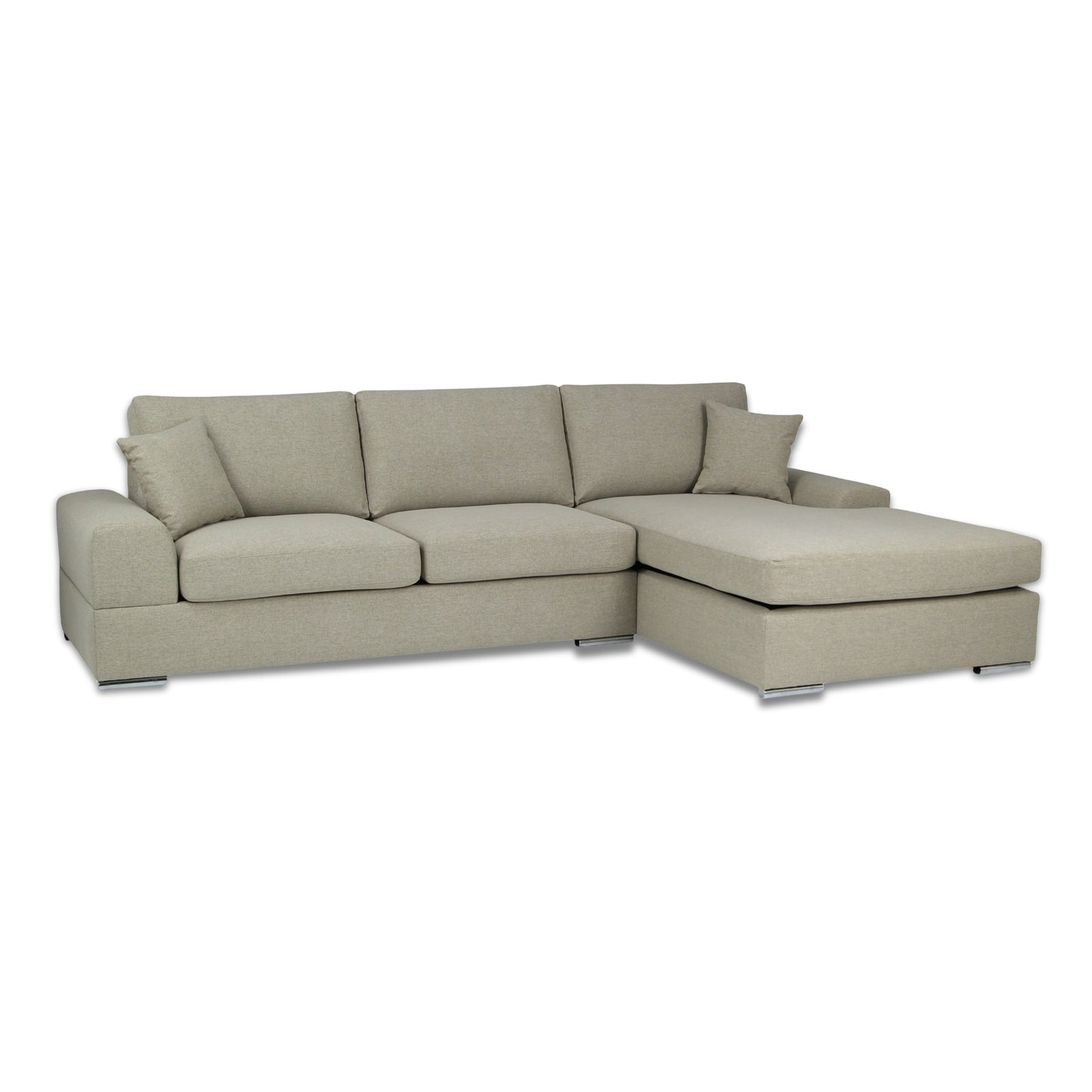 Veda Chaise Sleeper Sofa 121" Khaki