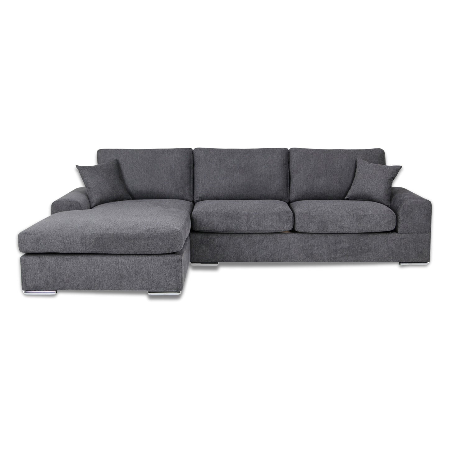 Veda Sleeper Sofa 121" Anthracite Left Chaise