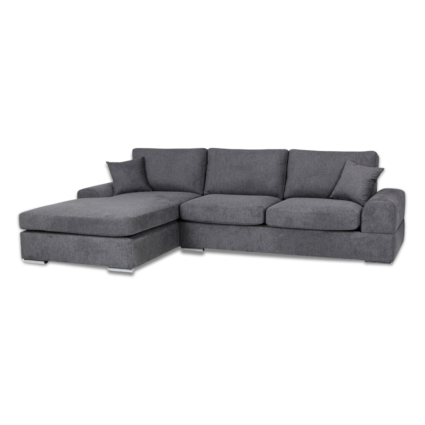 Veda Sleeper Sofa 121" Anthracite Left Chaise